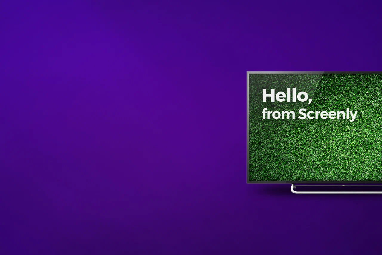 Screenly running on a display